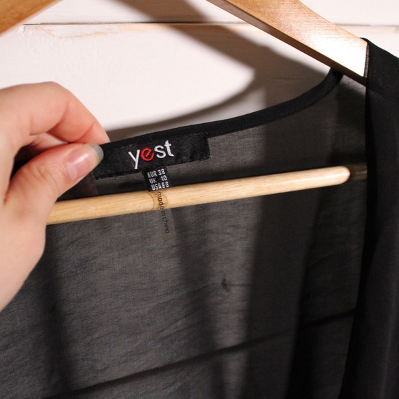 YEST Sheer Black Blouse - Picture 7 of 9